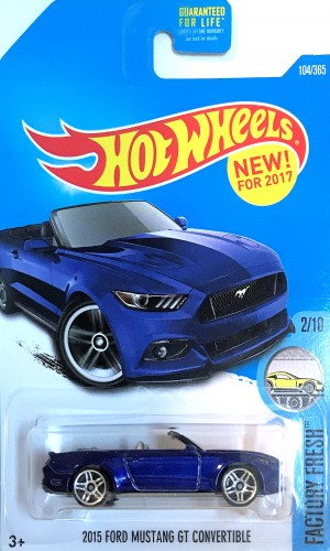 15 Ford Mustang Gt Convertible Collect Hot Wheels