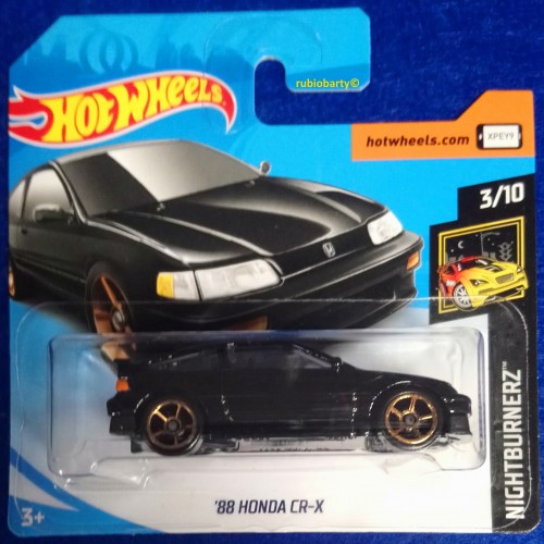 Hot Wheels /'88 Honda CRX Black 2019 Short Card
