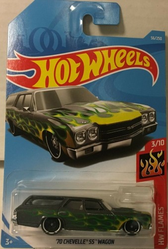 '19 HOT WHEELS 1970 CHEVY CHEVELLE SS WAGON NIB HW FLAMES SERIES '19 HOT WHEELS 1970 CHEVY CHEVELLE SS WAGON NIB HW FLAMES SERIES
