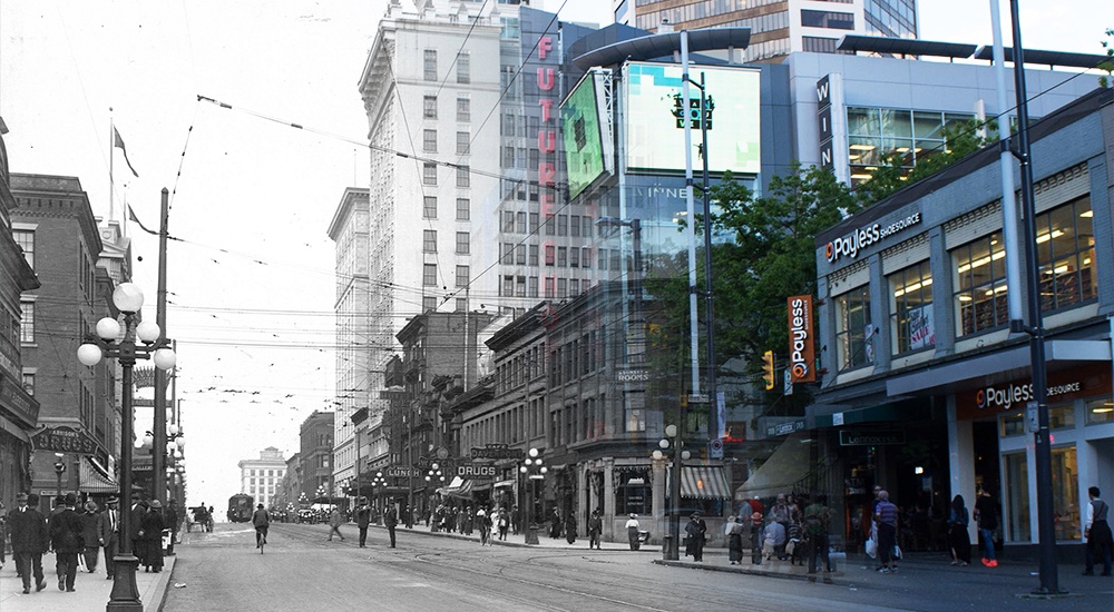 Vancouver Then and Now Granville Street (PHOTOS) Daily Hive Vancouver