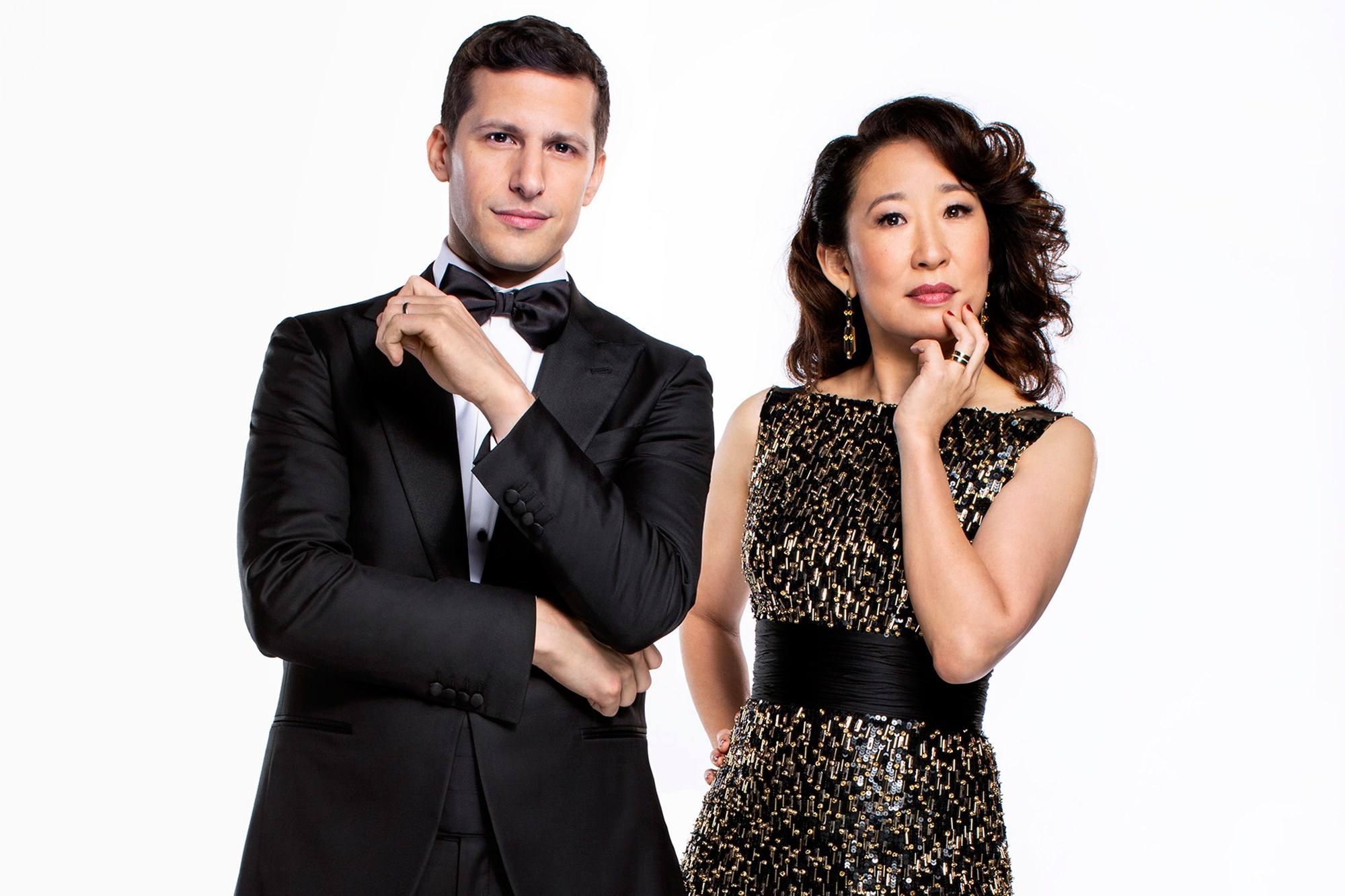 Golden globes andy samberg sandra oh promos 1