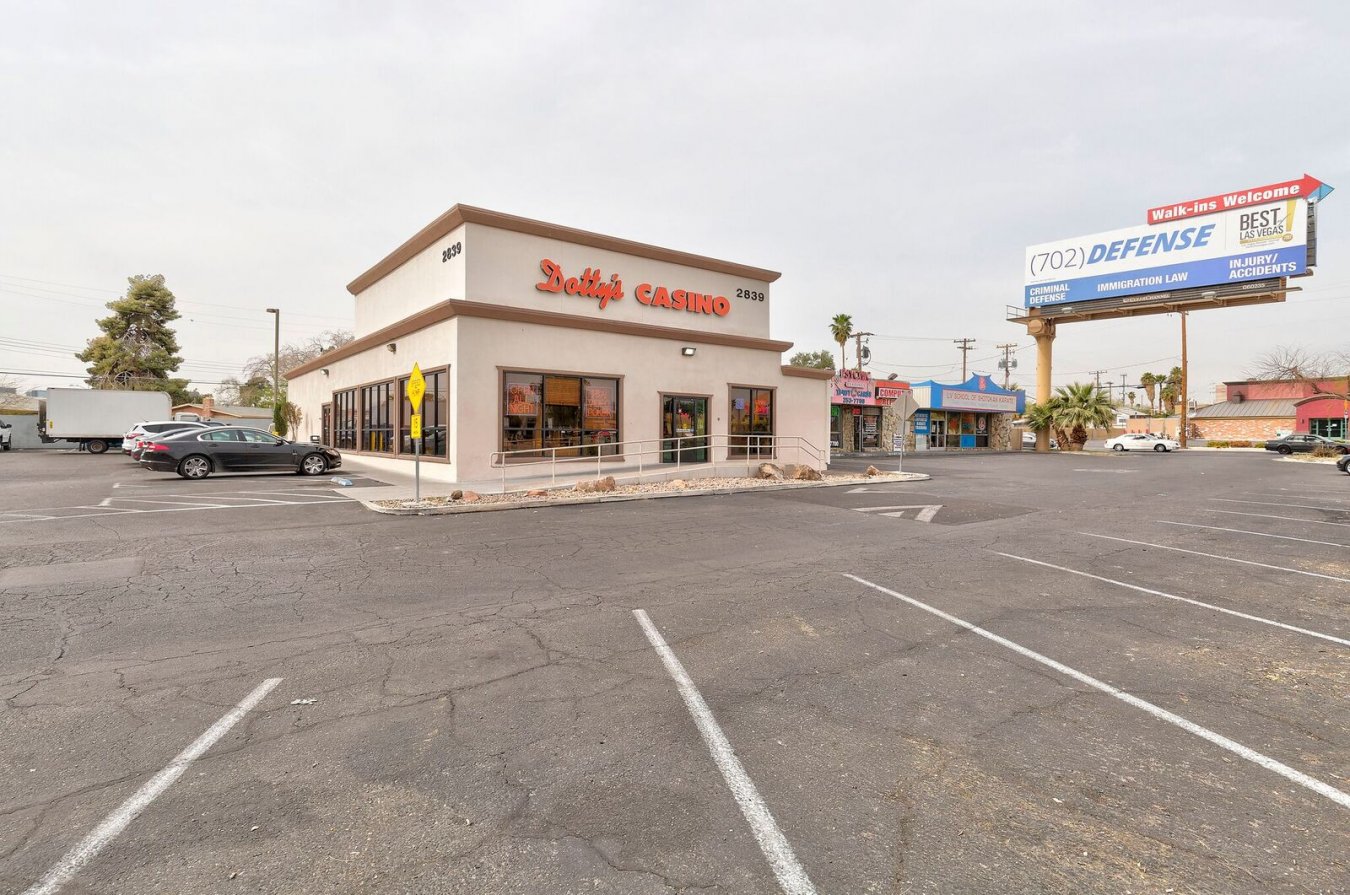 28128 Small neighborhood retail center with 2 buildings. Free-standing Dotty's Casino plus 4 other retail tenants.