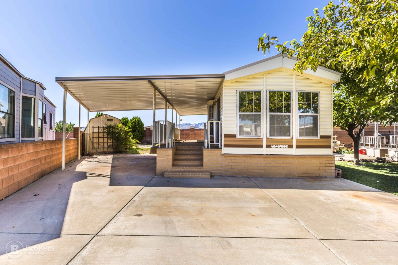 21871 Need a little privacy? This park model has it's own fenced yard and view. Lot is more than double the size of other lots in subdivision. Can fit up to 3 cars in covered carport. Very clean and well taken care of. Low dues at only $65 a month. Two clubhouses, pool & spa. Close to shopping, churches, walking trails, etc. Come take a look!!!