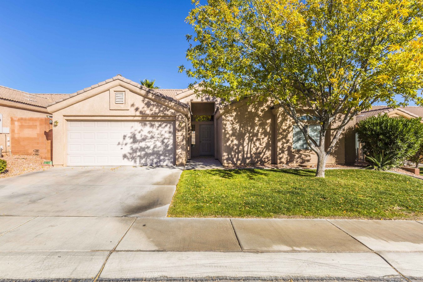 23232 There is no way you can pass up this three bedroom two bath home. Located in the gated community of Copper Bluffs, just above the Palmer Golf course and Oasis Club House, this charming home will be the place to call home. Enjoy the year round sunshine, warm temperatures, and spectacular desert sunsets. Mesquite, NV is nestled between Las Vegas, NV and St. George, UT, making this home the perfect place to enjoy a peaceful lifestyle and providing the opportunity to enjoy the close proximity to world class entertainment and national parks. You know this is the home for you!