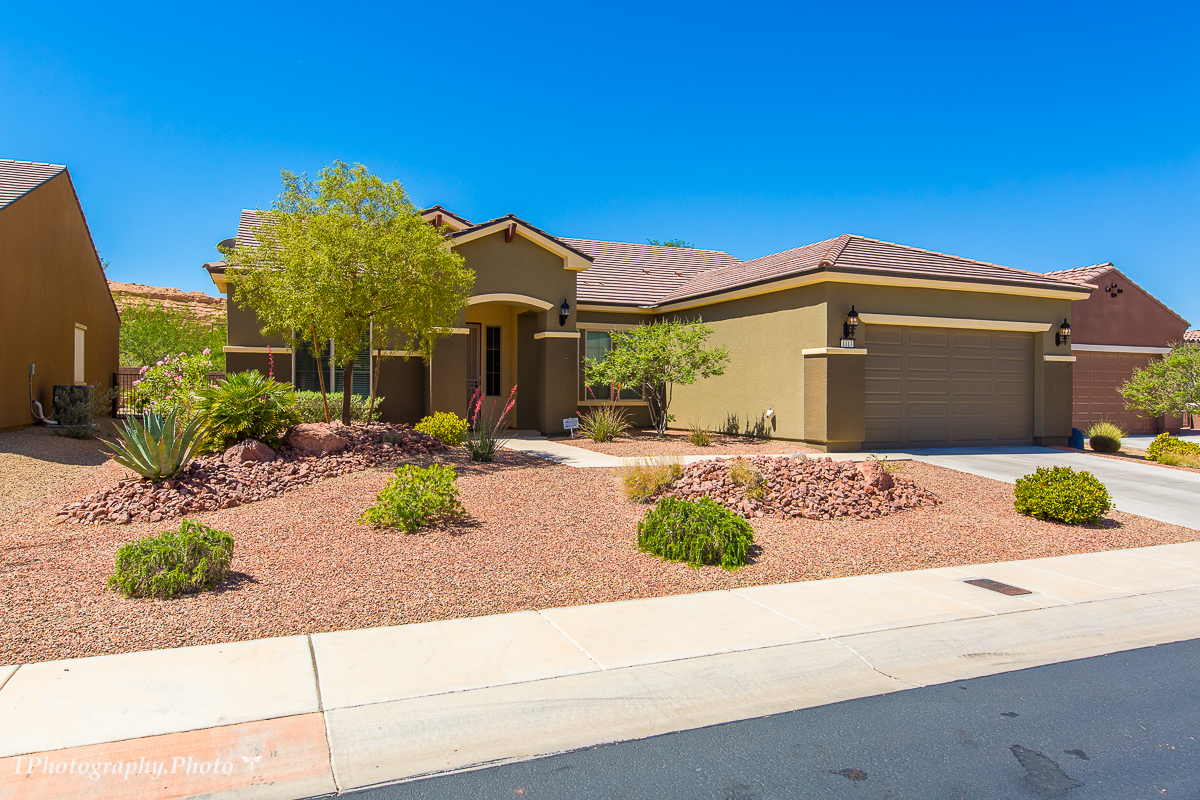 26060 This Exceptional 2248 sq ft Verbena model is conveniently located in Prairie Schooner, a Sun City Mesquite 55+ community, a small cul-de-sac of homes just steps away from the first rate Pioneer Recreation Center. Built in 2012, this IMMACULATE home is open and bright with 3 Bedrooms/2 Baths/Den and a Formal Dining Room plus countless upgrades. The Master Bathroom has a large upgraded tiled walk-in shower. The tile is laid at a diagonal throughout the home. The Kitchen is open and gorgeous with its Granite Counters, Stainless Steel appliances, and Pendant lighting over the raised bar. This kitchen also offers a Double oven which is useful when you're entertaining guest. The pull out drawers in all the lower level cabinet makes it easy to find what you're looking for. The backyard has been beautifully landscaped, the patio has been extended with Pavers that lead you to the elevated fire pit. This is truly a beautiful home and the location is awesome, a Must See! Sun City offers golf privileges, resort-style amenities with 18-hole putting course, tennis, pickleball and bocce courts, 30,000 sq ft Clubhouse with a billiards room, indoor & outdoor pools/spa and more. SID's are Paid In Full!
