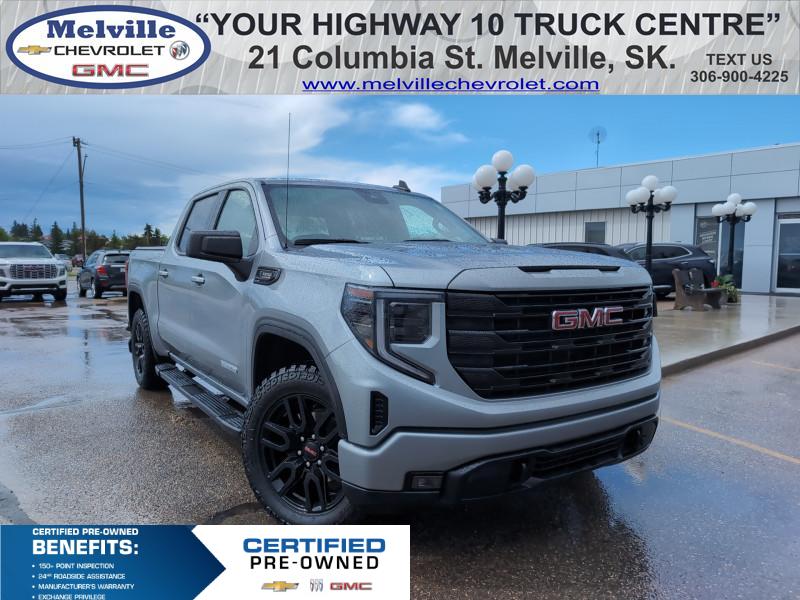 Gray (Sterling Grey Metallic) 2025 GMC Sierra 1500 Elevation Crew Cab 4WD Pickup Truck Four-Wheel Drive Automatic