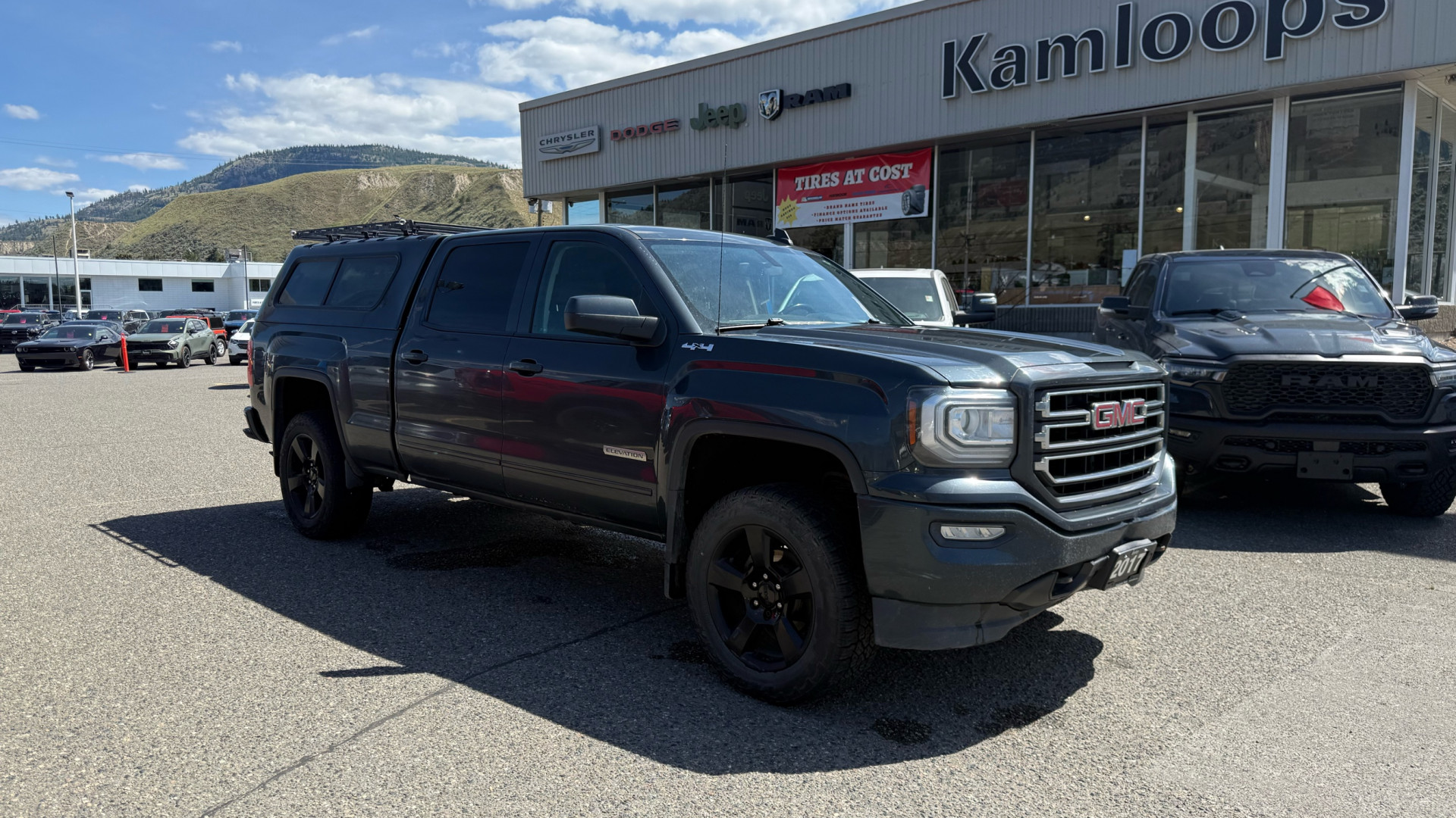 Blue 2017 GMC Sierra 1500 SLE Crew Cab 4WD Pickup Truck Four-Wheel Drive Automatic
