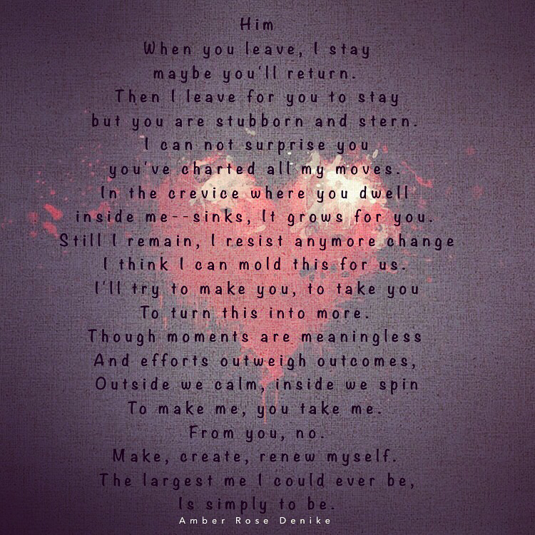 Cover image for post Him, by AmberRoseDenike