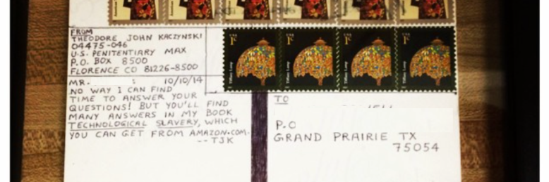 Cover image for post My Uneventful Correspondence with the Unabomber, by LouisFriend