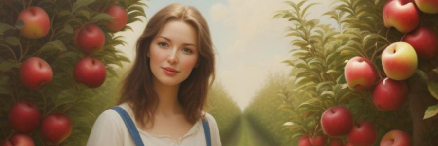 Cover image for post the apple orchard & the strawberry fields, by graceinpoetry