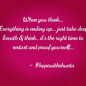 Profile avatar image for Hopewithshweta