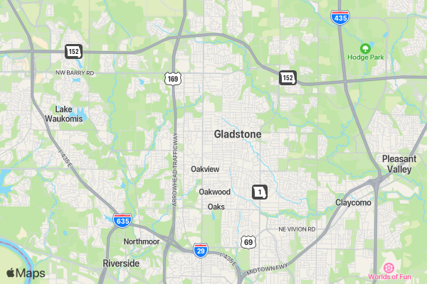 11th Annual Gladstone Community Center Kids Triathlon location map image