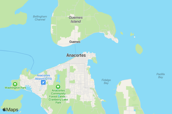 Anacortes Pirate Fun Run location map image