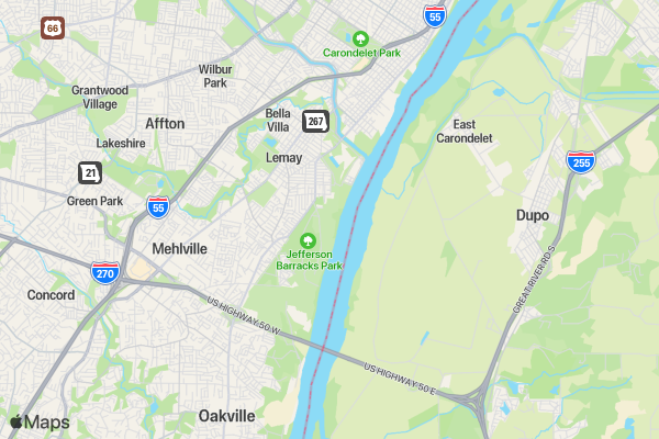 Armed Forces Day 5K - St. Louis location map image