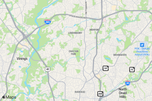 Chastain Chase 5K location map image