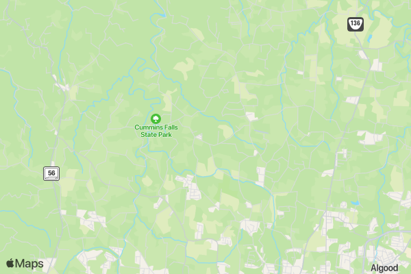 Cummins Falls Marathon location map image