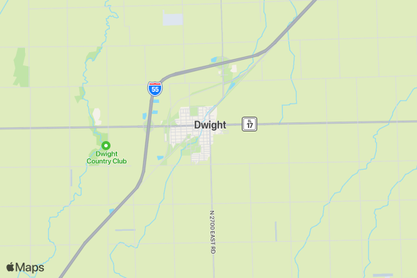 Dwight Harvest Days 5K location map image