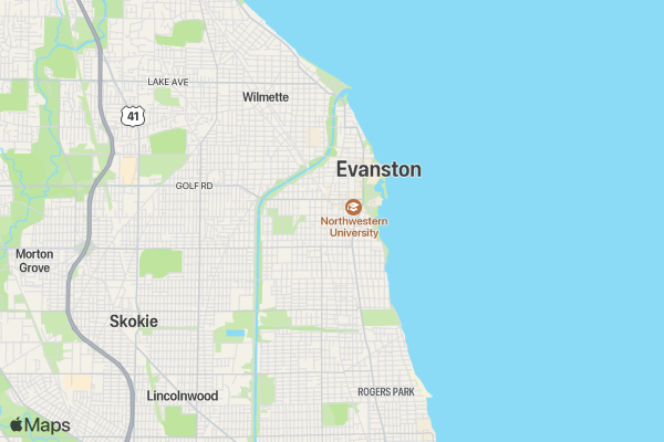 Evanston Flying Turkey 5K location map image