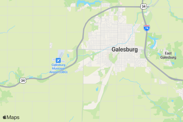 Galesburg Half Marathon location map image