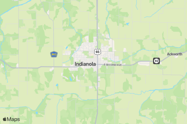 Indianola Dance Academy Leap Into the New Year 5K location map image