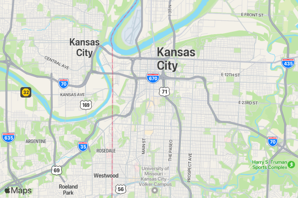 Kansas City Marathon presented by Garmin location map image