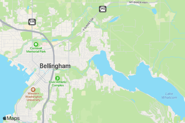 Lake Whatcom Triathlon location map image