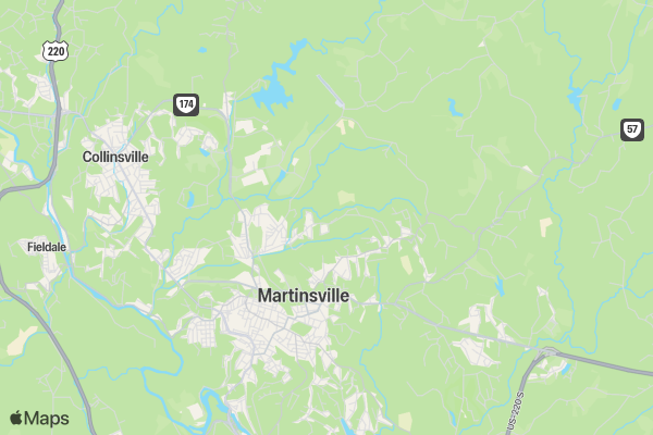 Martinsville Half Marathon, 5K & Relay location map image