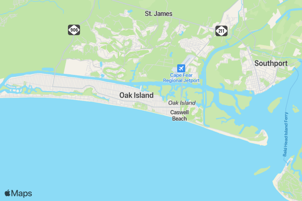 Oak Island Lighthouse Run location map image