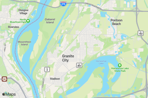 Royal 5K - Granite City location map image