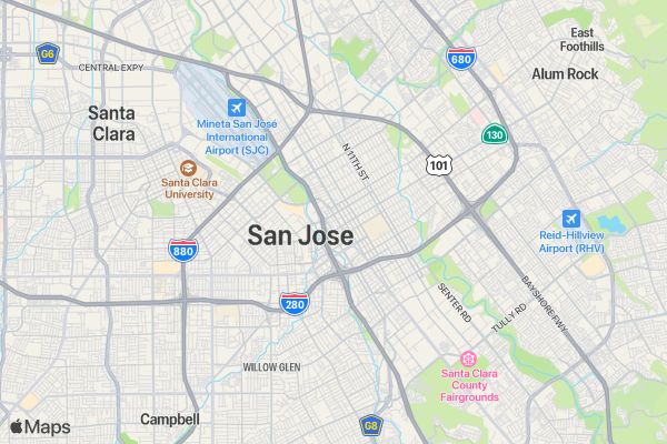 San Jose Shamrock Run location map image