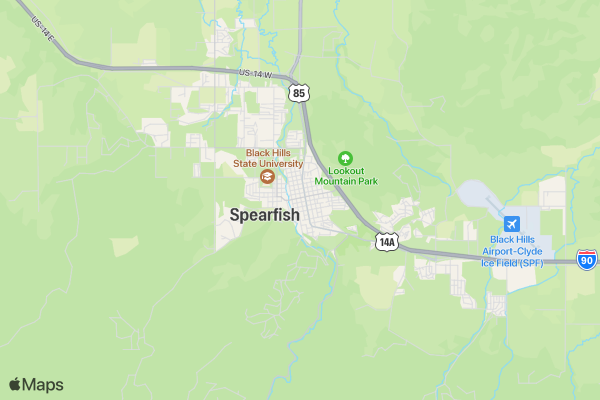 Spearfish Canyon Half Marathon & 5K location map image