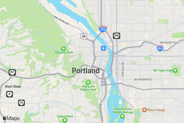 The Portland Marathon Kids Virtual Fun Run location map image