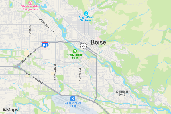 Turkey Day 5K BOISE location map image