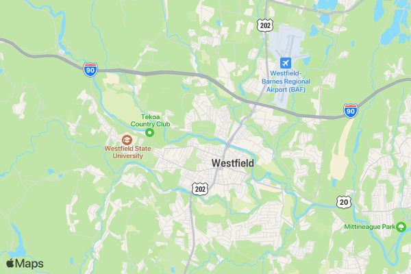 Westfield Half Marathon, 10K & 5K location map image