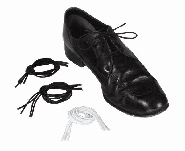 black elastic shoe laces