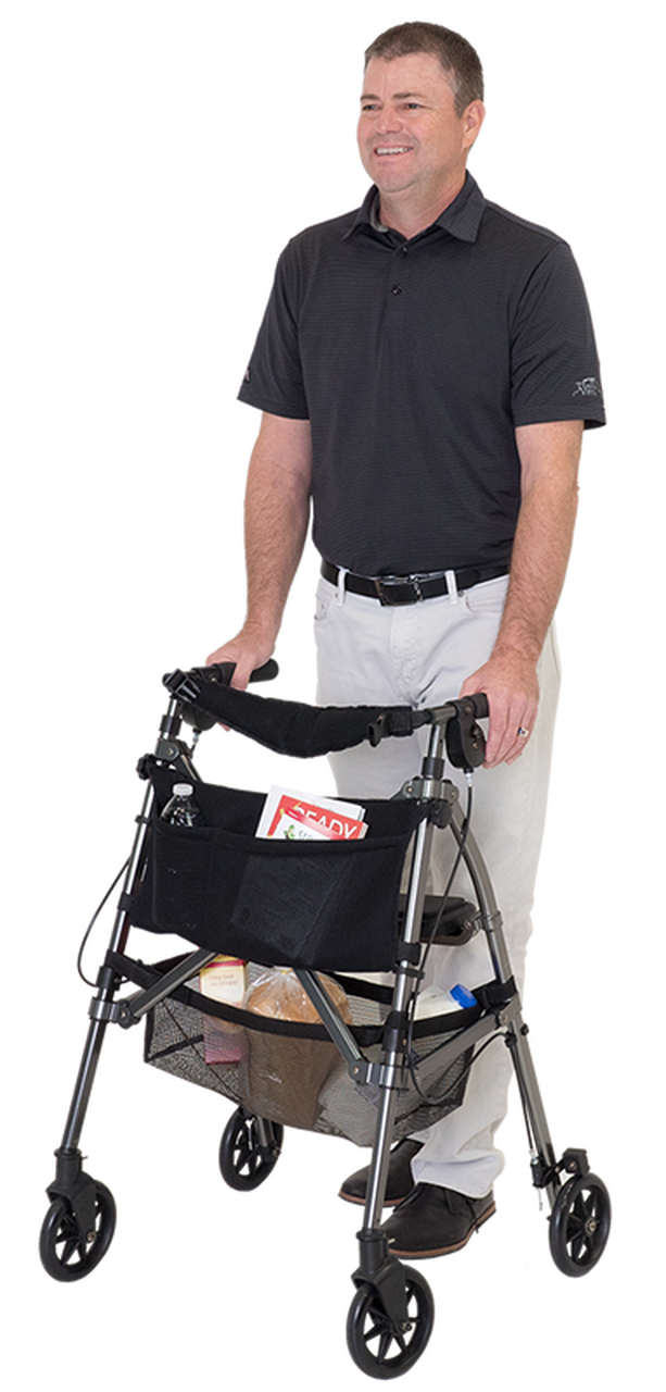 WALKER STANDER EZ FOLDNGO BLACK WALNUT Regency Medical Supplies