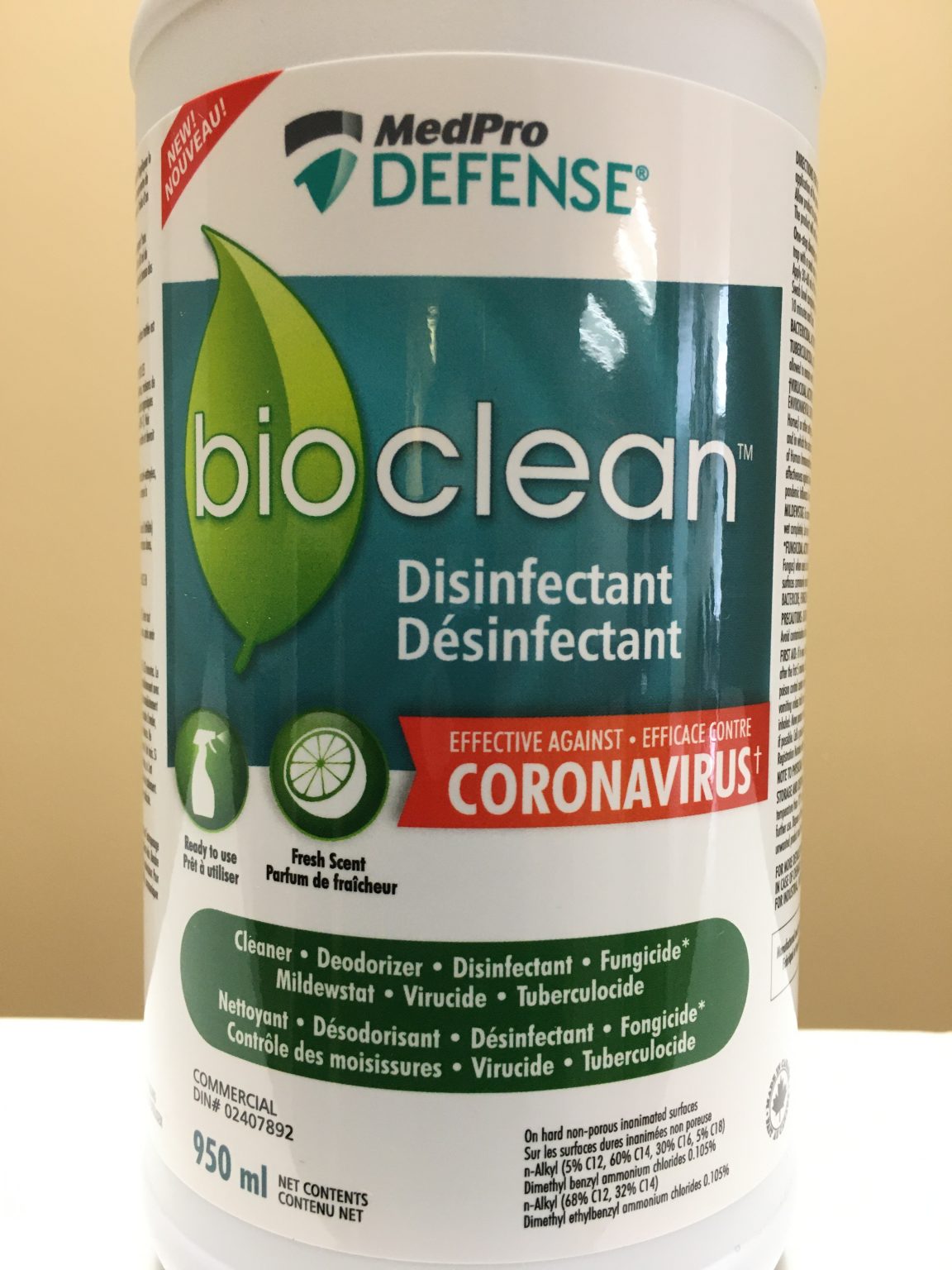 BIOCLEAN DISINFECTANT SPRAY 950ML (COVID19) Regency Medical Supplies