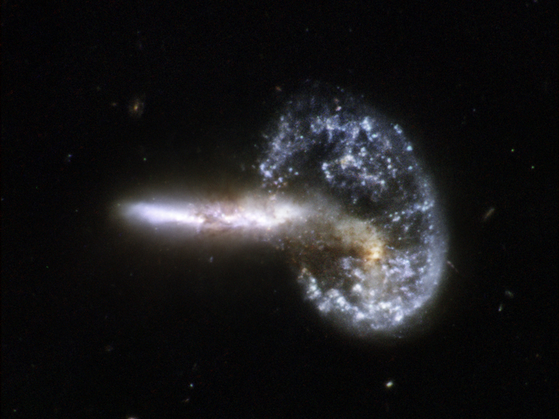 Hubble interacting galaxy arp 148