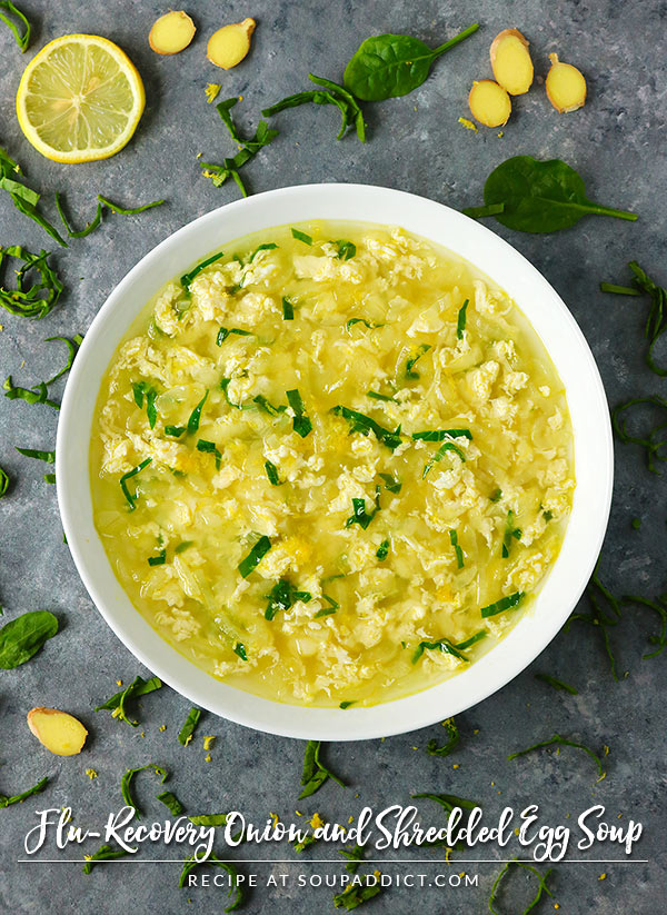 FluRecovery Onion and Shredded Egg Soup