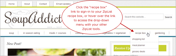 ZipList Instructions
