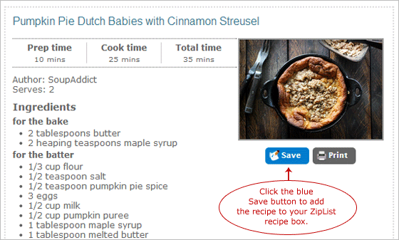 ZipList Instructions
