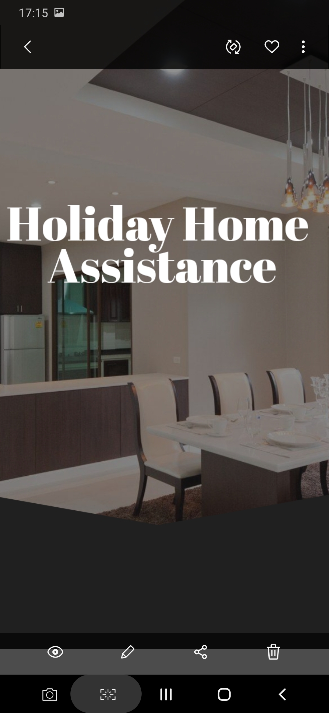 Holiday home assistance