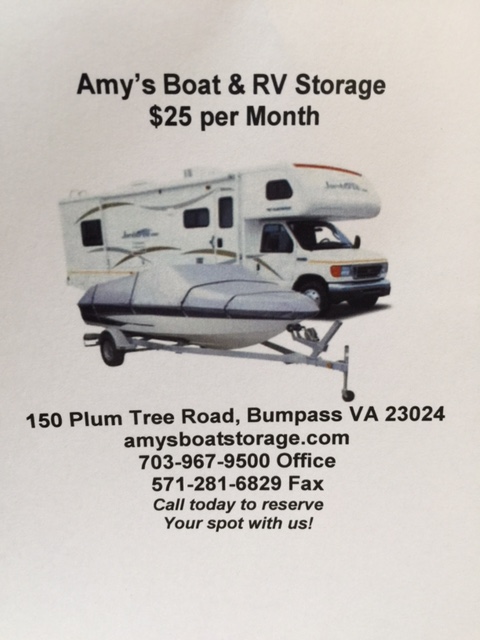 AMY’S BOAT AND RV STORAGE 25 PER MONTH