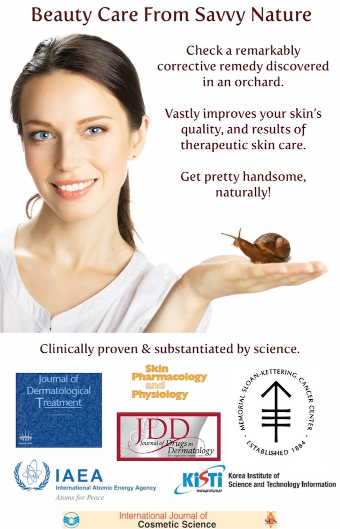 beauty care with natural snail secretions
