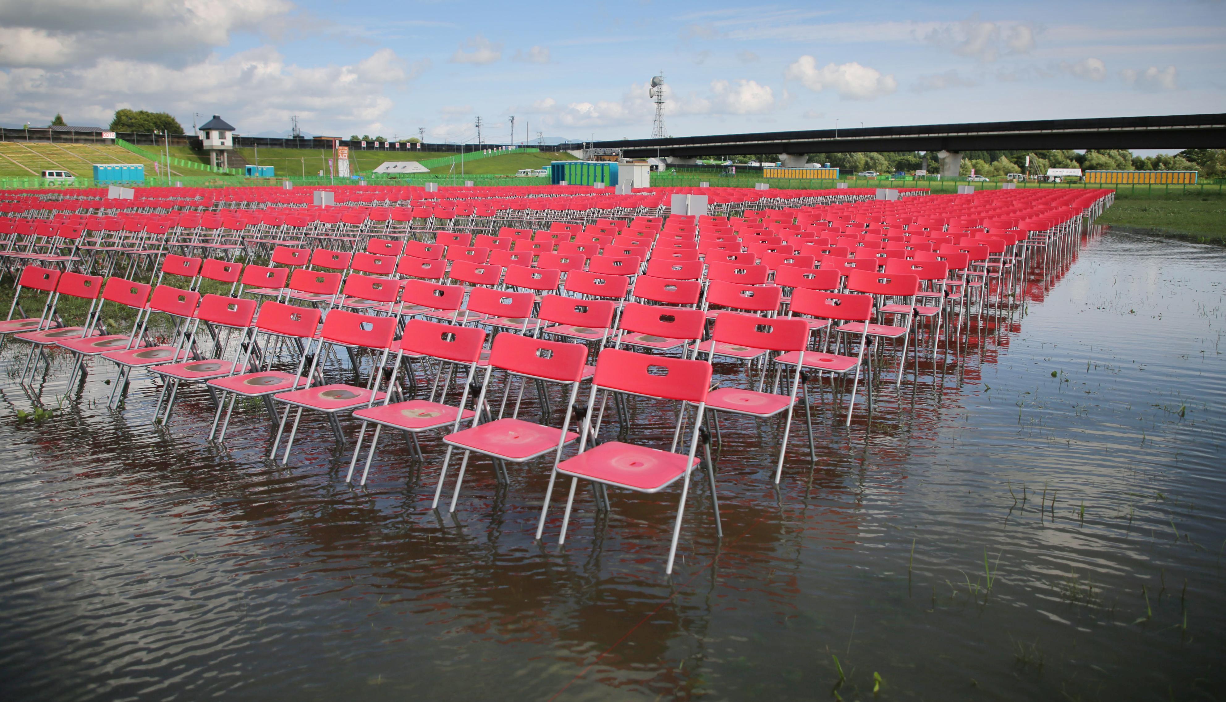 Flooding in Daisen, Akita Pref. - Omagari fireworks 