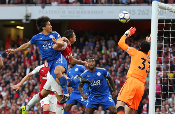 Soccer Okazaki Nets As Leicester Lose To Arsenal In Premier League Opener