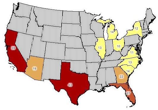 Canine Mortality by State, 1999 through 2011