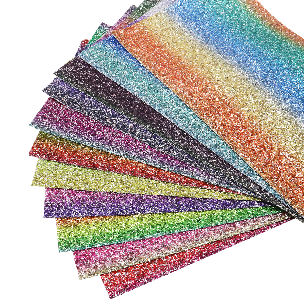 A4 Glitter Vinyl Leatherette Fabric Sheets DIY Handmade Bows Craft material