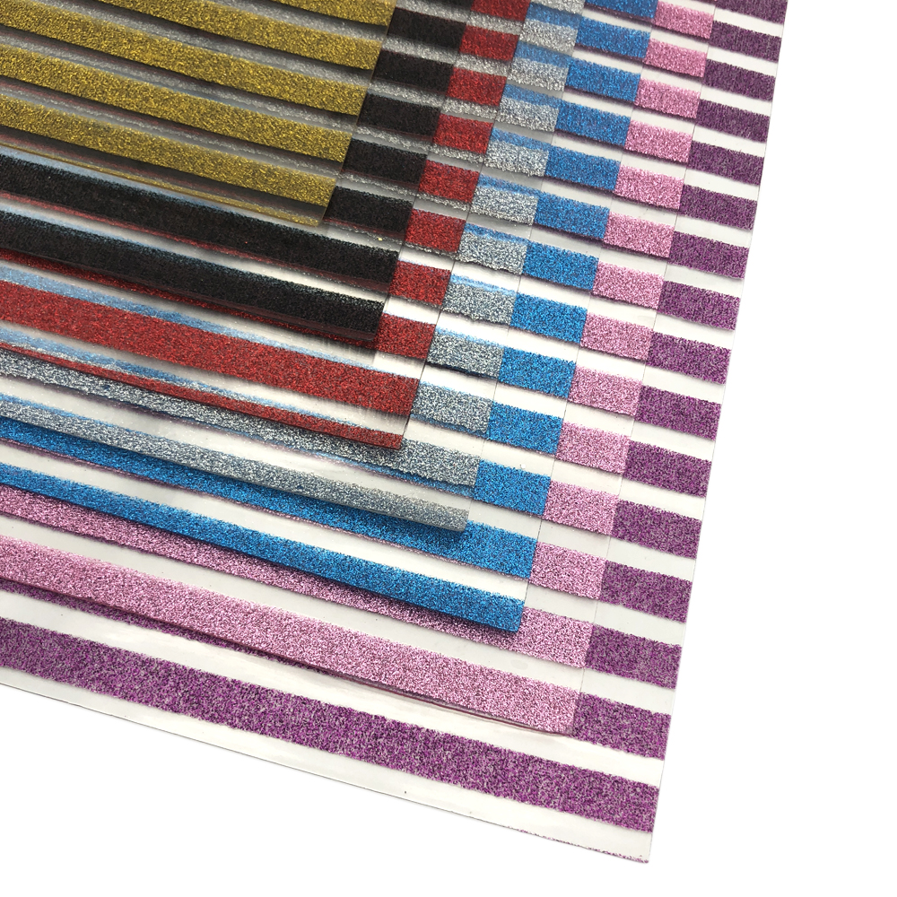 Glitter Strips Clear Transparent Vinyl Sheets DIY Craft Handmade Bow Decor