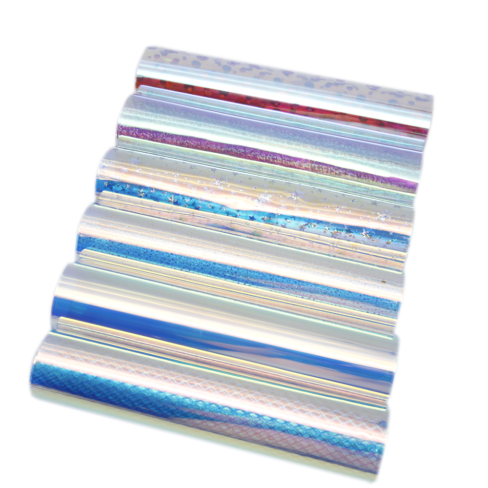 20*34cm Transparent Holographic PVC Sheet Geometric certain
